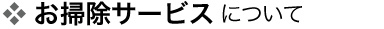 お掃除サービス について